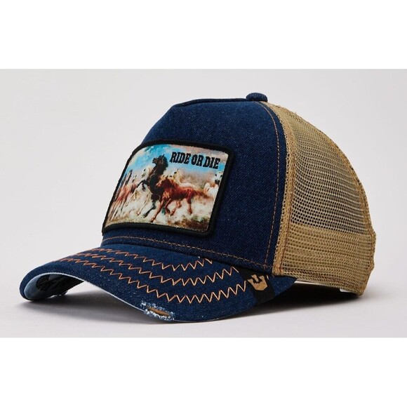 Goorin Bros The Farm Trucker Hat Men Snapback Ride Or Die American Western Rodeo
